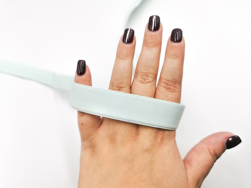 Бретелечная резинка, Турция, мята, 20 мм, с фестоном, (Арт: BR640/20-031), м