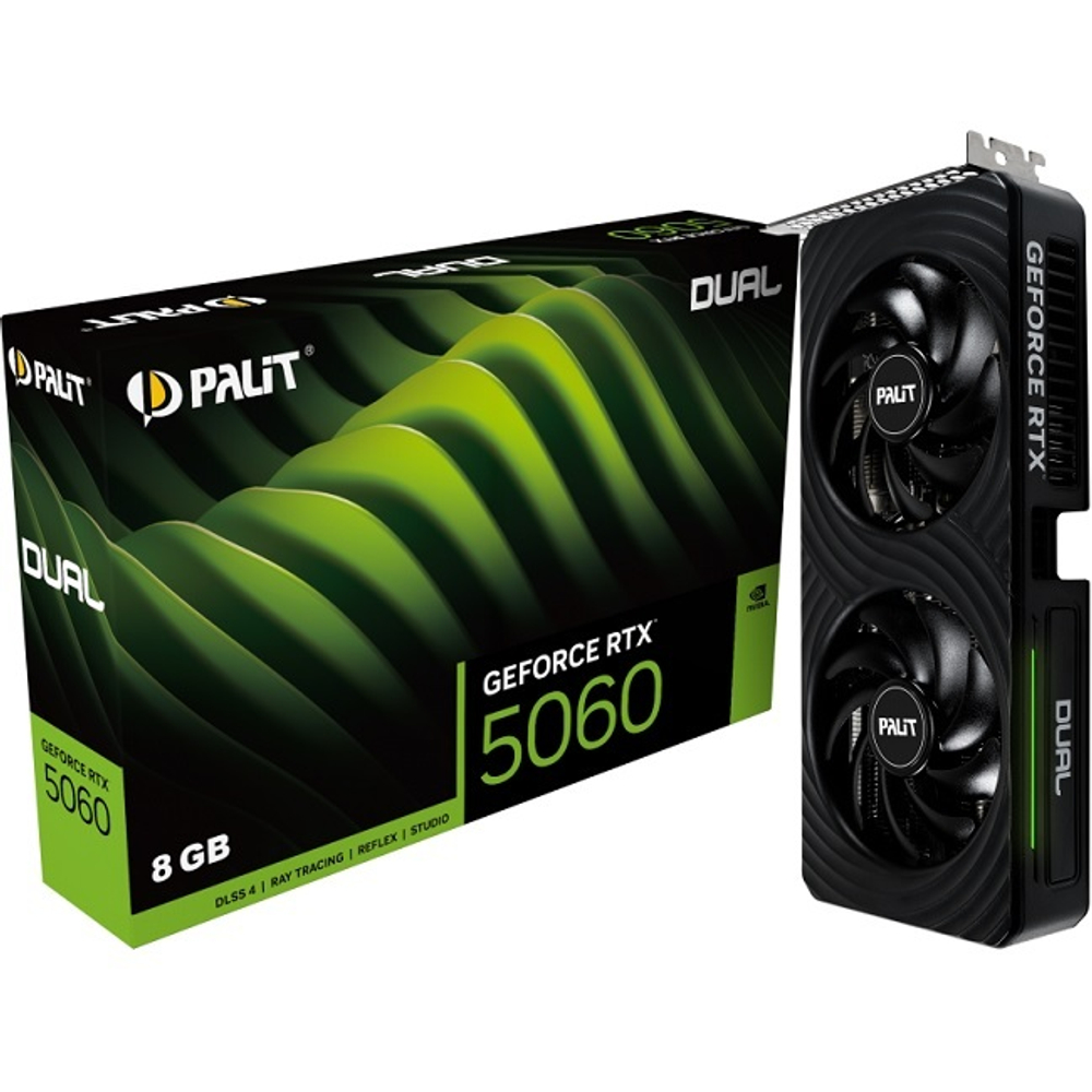 Видеокарта Palit GeForce RTX 5060 DUAL 8GB (NE75060019P1-GB2063D)