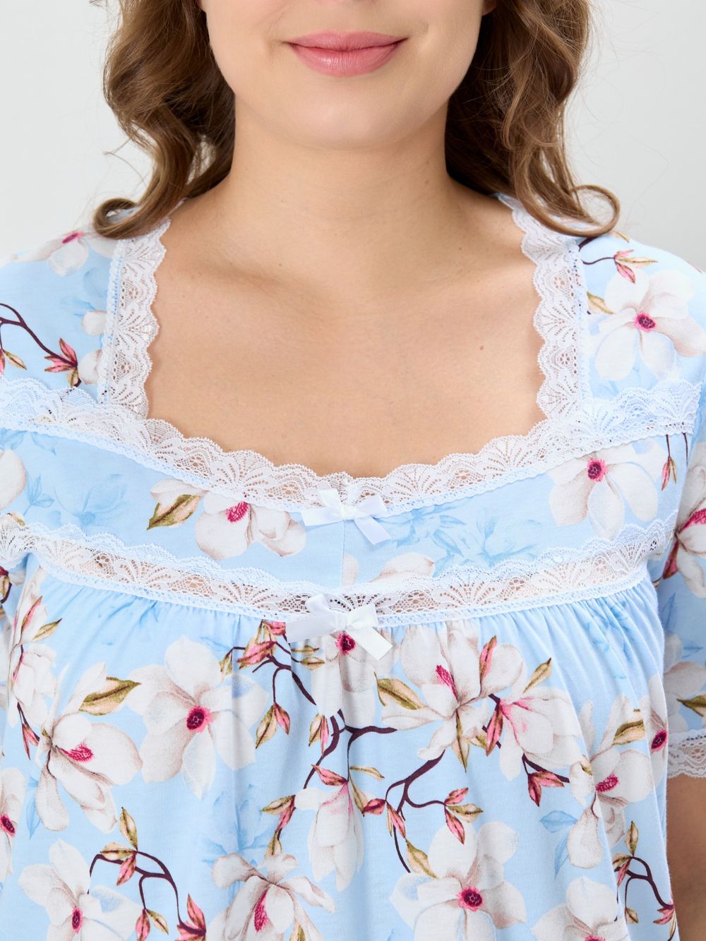 Ночная сорочка Узор-1 Виотекс ГОЛУБОЙ