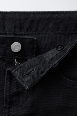 ZARA ДЖИНСЫ WIDE LEG С ЗАКЛЕПКАМИ «ЗВЕЗДЫ», ЧЕРНЫЙ