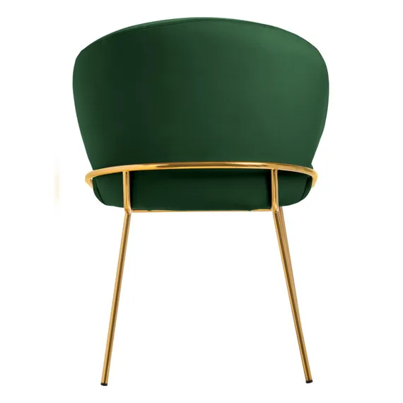 Стул Lime, зеленый микровелюр с золотыми ножками