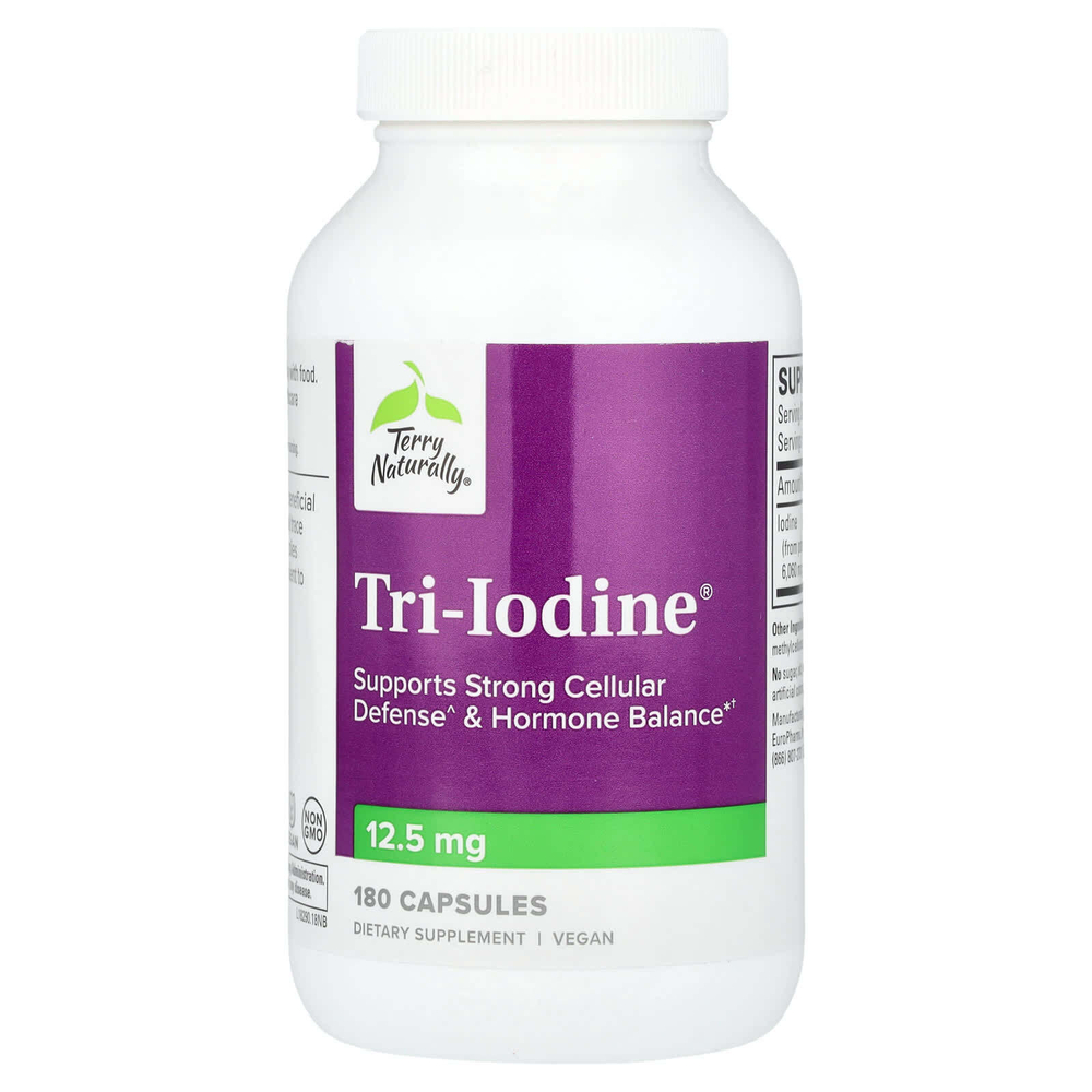 Terry Naturally, Tri-Iodine®, 12,5 мг, 180 капсул