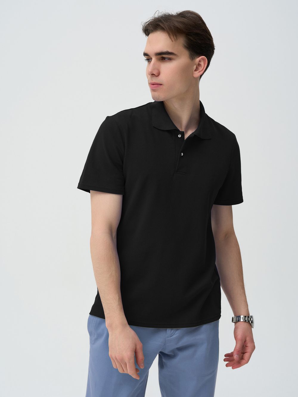 С-560-1 Футболка-поло с вышивкой