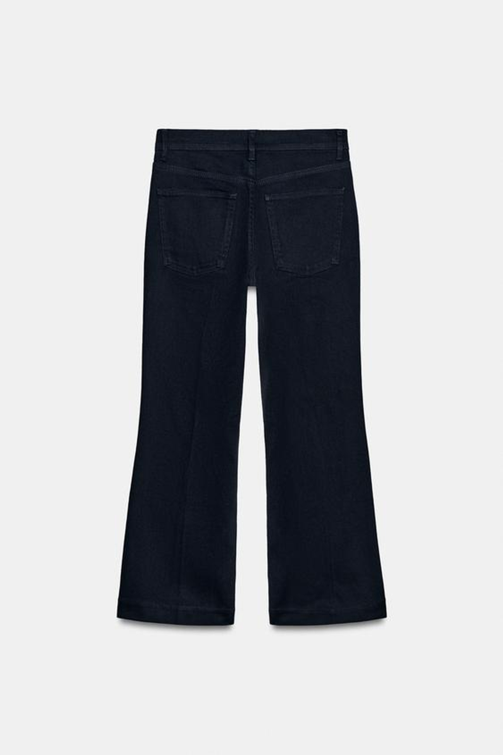 ZARA УКОРОЧЕННЫЕ ДЖИНСЫ-КЛЕШ СО СРЕДНЕЙ ПОСАДКОЙ — ZW COLLECTION, МОРСКОЙ СИНИЙ
