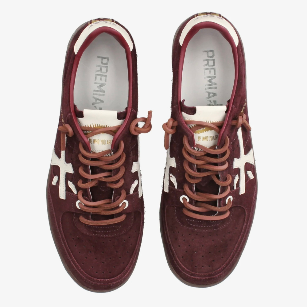 Кожаные кеды Premiata Bskt Clay-d 7688 на шнуровке