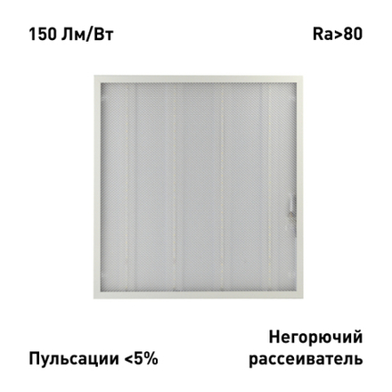 Светильник светодиодный ЭРА SPO-6-24-4K-P 24Вт 4000К 3600Лм 150Лм/Вт IP40 595x595 призма