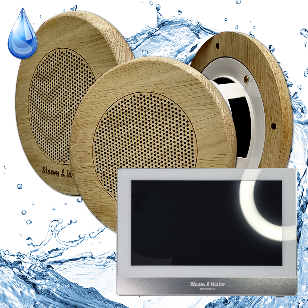 Комплект домашней акустической системы с караоке-усилителем Steam & Water SOUND SAUNA R3