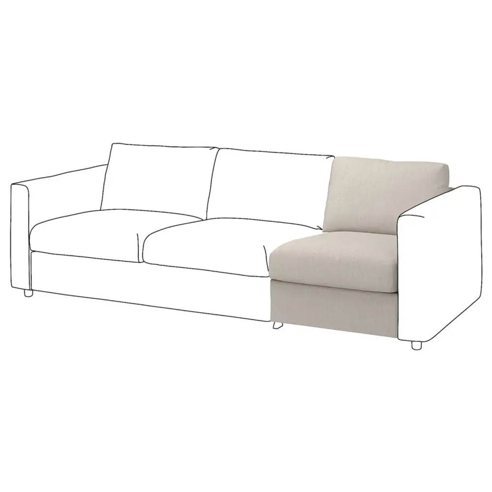 1-местная секция - IKEA VIMLE/ВИМЛЕ ИКЕА, 83х98х71 см, бежевый