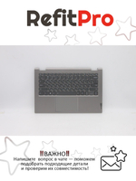 Верхняя панель с клавиатурой (топкейс) для ноутбука Lenovo ThinkBook 14s. раскладка - русская, с подсветкой, серая (5CB1B37778), оригинал