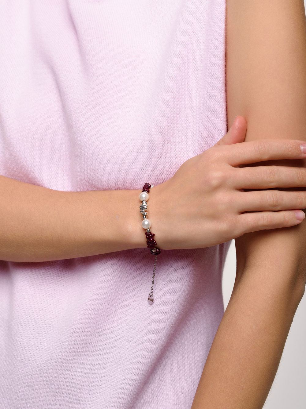 Браслет "Bordo Pearl" Silver