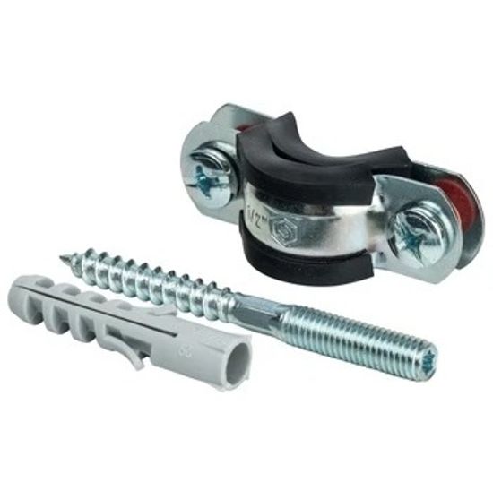 Хомут Stout для труб 107-116 мм (4") со шпилькой, шурупом и пластиковым дюбелем (SAC-0020-100004)