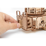 Пожарная машина с выдвижной вращающейся лестницей от EWA - Деревянный конструктор, сборная модель, 3D пазл