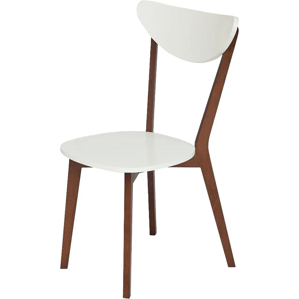 Стул UT_MAXI жестк. сиденье, осн. Бук/ мдф, белый/корич. (2шт/уп.)