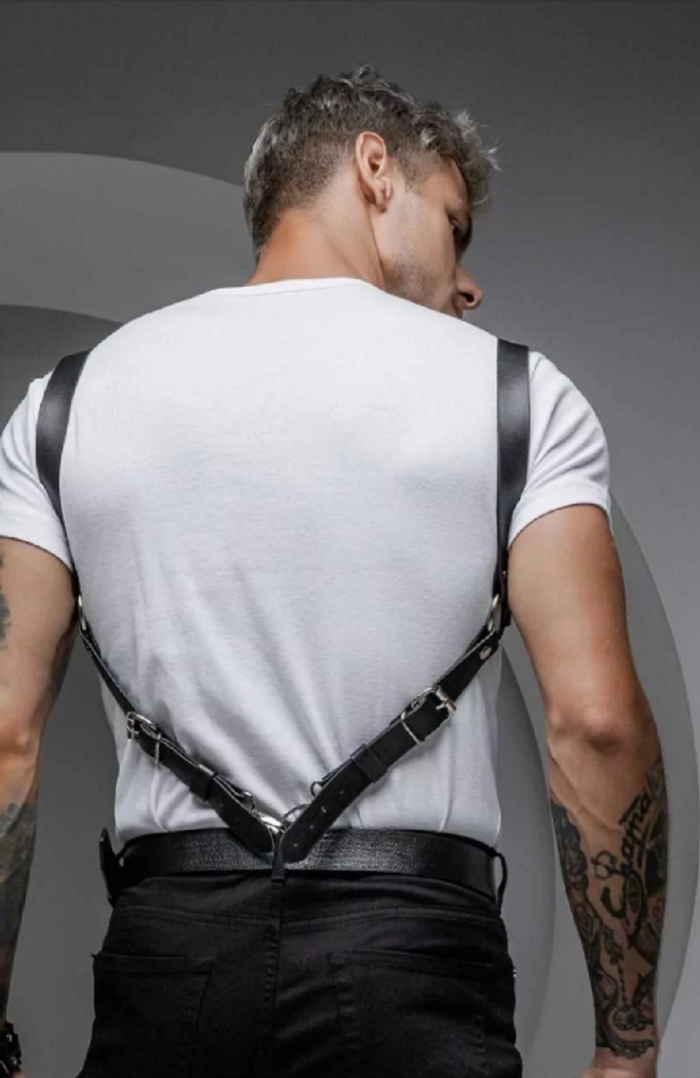 Портупея мужская Ra кожа черная S/M