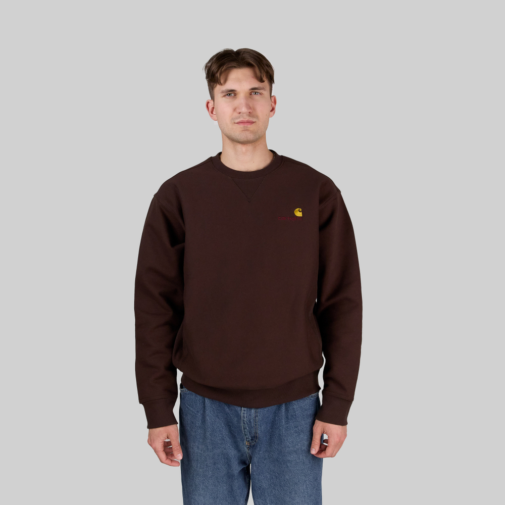 Толстовка мужская Carhartt WIP American Script Sweatshirt - купить в магазине Dice с бесплатной доставкой по России