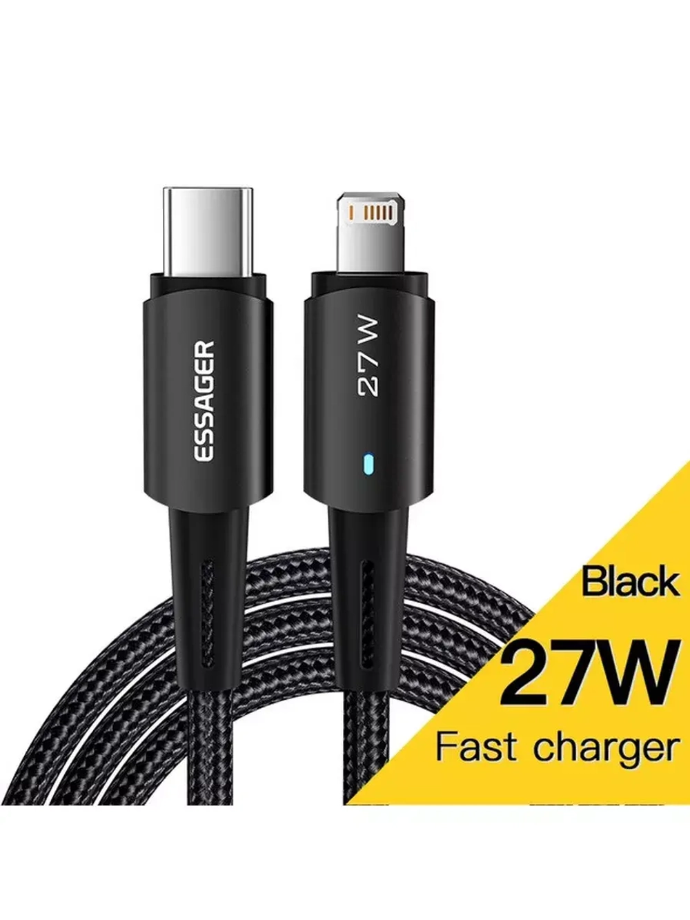Длинный провод для быстрой зарядки iPhone, iPad 27w 3 метра