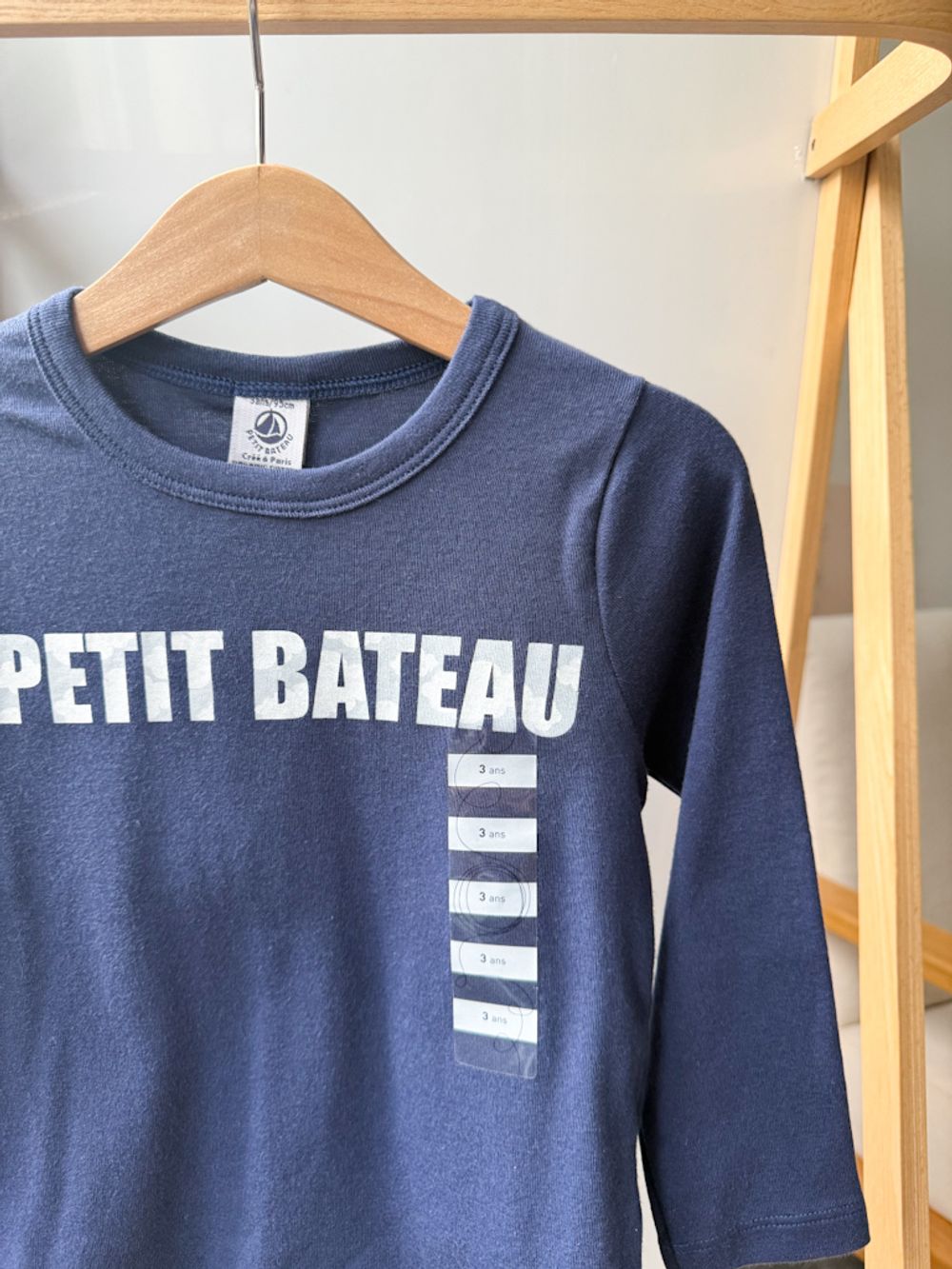 Хлопковый лонгслив Petit Bateau, 98