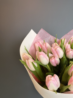 Букет "Макарунс" (Розовые тюльпаны)
