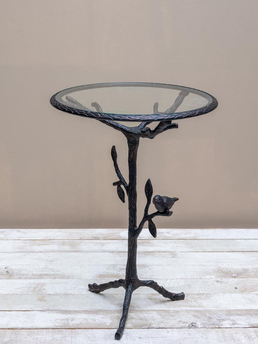 Стол "Птица" 68х49см Алюминий,стекло