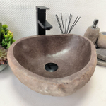 Раковина из речного камня RS-63903 (40*36*16) 0120