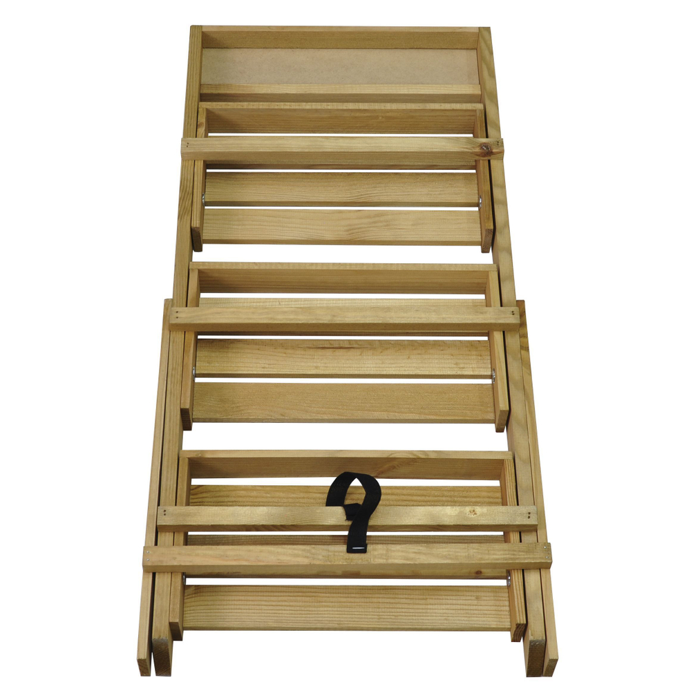 Подставка для цветов и декора напольная 3 полки из массива сосны Флорэль, деревянная этажерка для цветов на подоконник в стиле рустик, бежевая