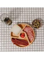 Деревянная менажница с 4 отсеками из кедра