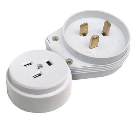 Разъем РШ-ВШ 32А 250В пластиковый ОП бел. 9123 IN HOME 4690612010205