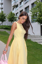 Платье корсетное из хлопка в длине миди