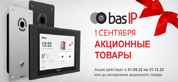 Акция на видеодомофоны BAS IP