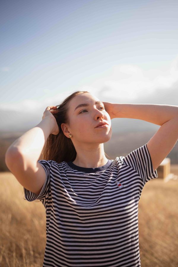 Футболка В Полоску бело-синяя - фото 19