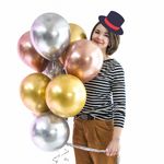 Шар (12"/30 см) Ассорти Делюкс, хром 50 шт.