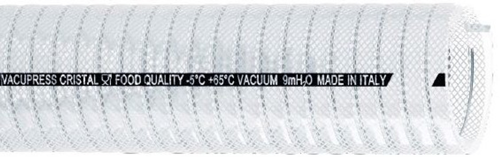 Пищевой шланг для жидкостей Vacupress CRISTAL. Внутр.диаметр 38мм