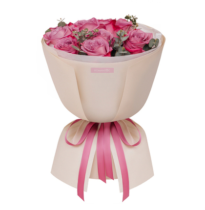 9 сиреневых роз