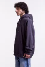 Худи Гербарий Роза Warm со шнурком в поясе темно-серый