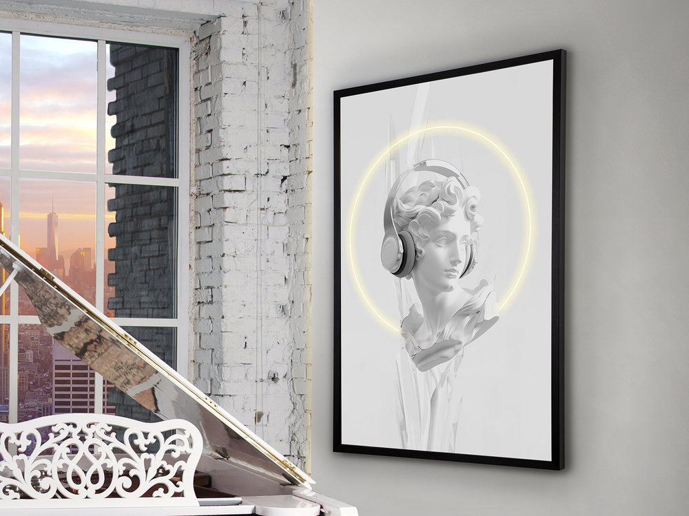 Картина Busto белый LED 80X120