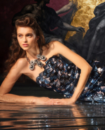 Платье-миди с геометричными лепестками