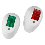 Навигационные огни светодиодные, пара, 12/24 В, 2,5 Вт, 91,5х59х33 мм, белый корпус (10269202)