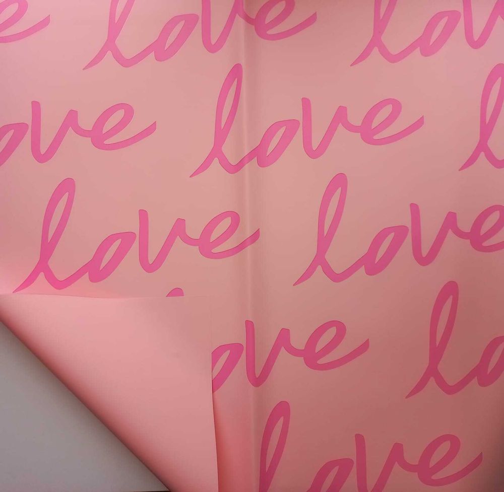 ЛИСТ &quot;LOVE&quot; 58*58/20шт РОЗОВЫЙ
