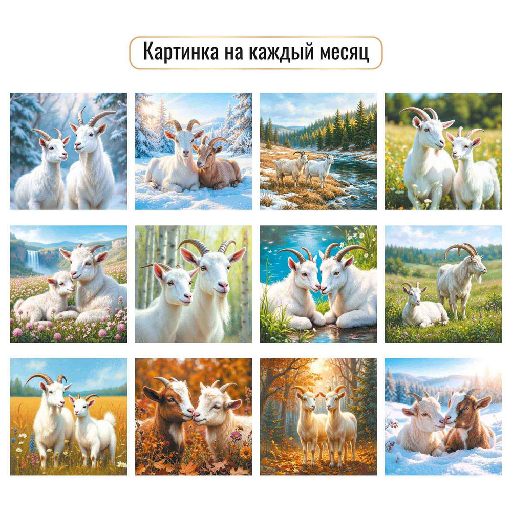 Календарь на скрепке 230х230 2027 "Символ года" 10093 (Квадра)
