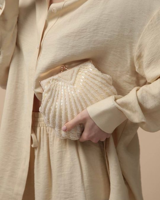 Сумка плетёная "ракушка"