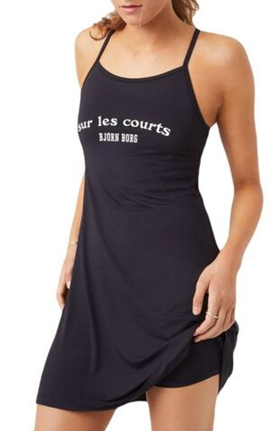 Теннисное платье Björn Borg Ace Strap Dress - black beauty
