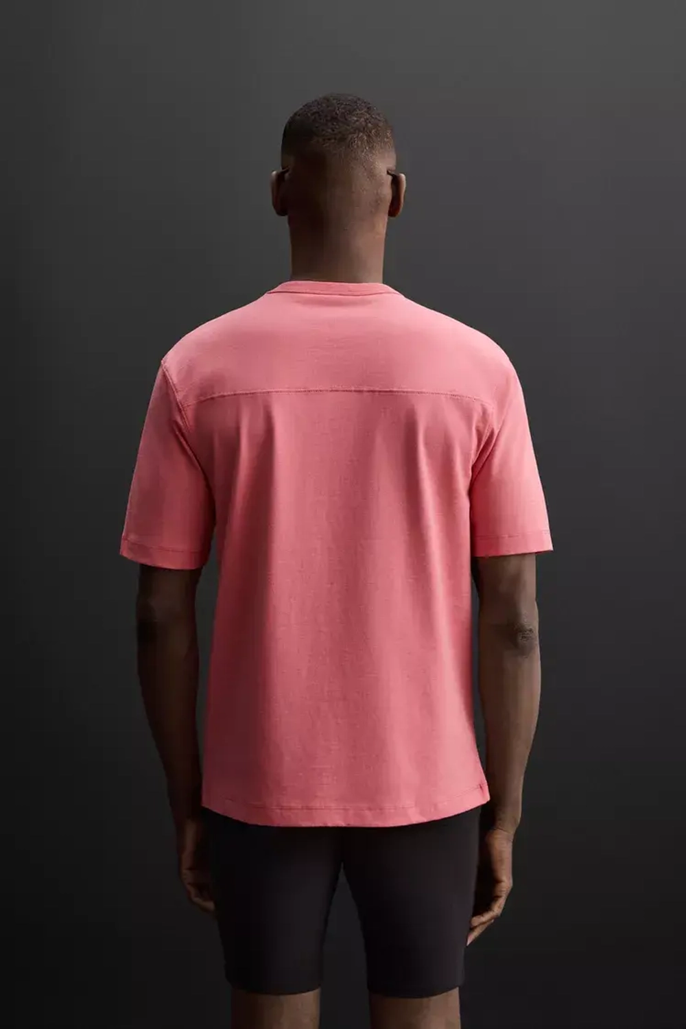 ZARA ФУТБОЛКА ИЗ ПЛОТНОЙ ТКАНИ, ЛОСОСЕВЫЙ