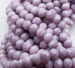 БН022НН46 Хрустальные бусины "рондель", цвет: пастельный фиолетовый непр., 4х6 мм, кол-во: 58-60 шт.
