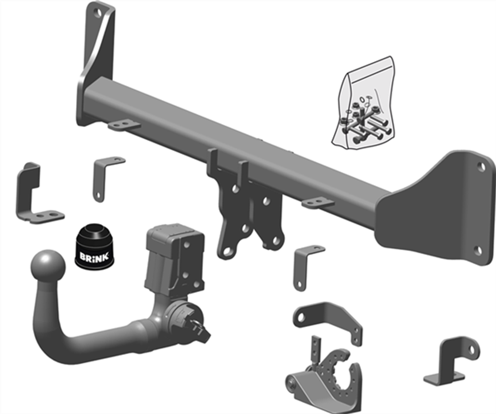 Фаркоп Brink (Thule) 656400 для BMW X3, Х4 18-(паспорт и сертификат в комплекте)(без электрики)