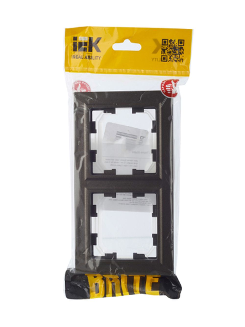 BRITE Рамка 2-местная IP44 РУ-2-БрТБ-44 темная бронза IEK