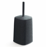 Ерш для туалета "Лофт" на высокой подставке, черный камень