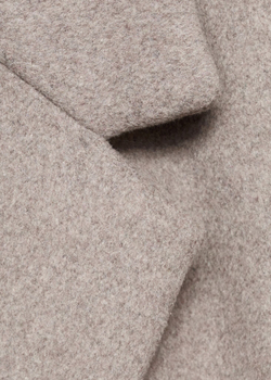 MANGO Двубортное шерстяное пальто, светло-коричневый