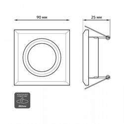 Встраиваемый светильник Gauss Backlight BL075
