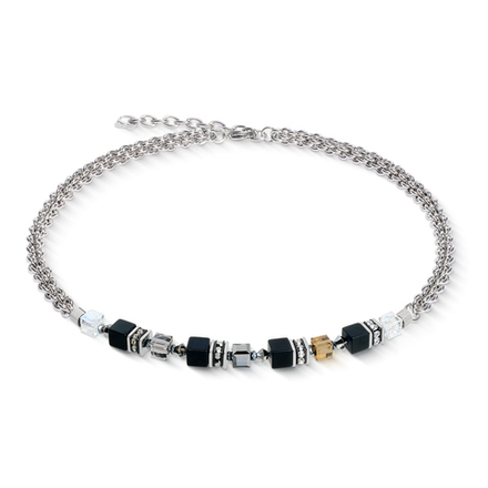 Колье Coeur de Lion Black-Silver 3021/10-1317
