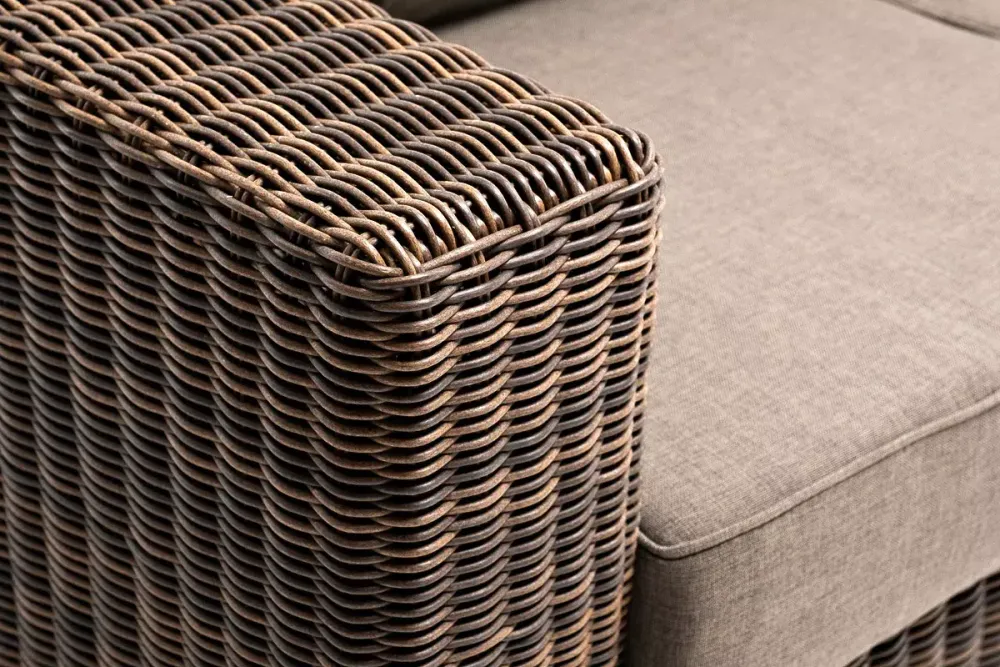 "Боно" диван из искусственного ротанга трехместный, цвет коричневый